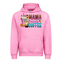 Fuchsia Pink mama needs coffee Urban Hoodie - Zillion Design Studio