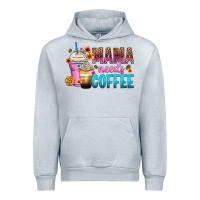 Heather Grey mama needs coffee Urban Hoodie - Zillion Design Studio