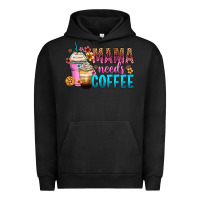 Pigment Black mama needs coffee Urban Hoodie - Zillion Design Studio