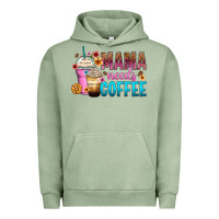 Pigment Oil Green mama needs coffee Urban Hoodie - Zillion Design Studio