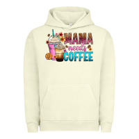 Pigment Pistachio mama needs coffee Urban Hoodie - Zillion Design Studio