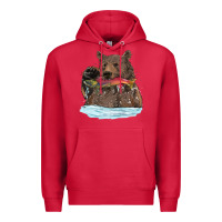 Cardinal mama bear haunting fish Premium Hoodie - RanaPortraitStore