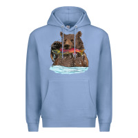 Colony Blue mama bear haunting fish Premium Hoodie - RanaPortraitStore