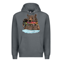 Rock mama bear haunting fish Premium Hoodie - RanaPortraitStore