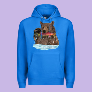 Mama Bear Haunting Fish Premium Hoodie Designed By Ranaportraitstore