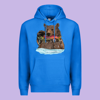 Mama Bear Haunting Fish Premium Hoodie Designed By Ranaportraitstore