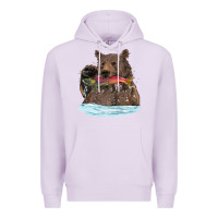 Lilac mama bear haunting fish Premium Hoodie - RanaPortraitStore