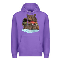 Purple mama bear haunting fish Premium Hoodie - RanaPortraitStore