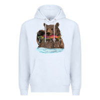White mama bear haunting fish Premium Hoodie - RanaPortraitStore