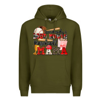 Army Green somebody's loud mouth baseball mama Premium Hoodie - Zillion Design Studio