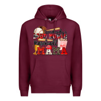 Burgundy somebody's loud mouth baseball mama Premium Hoodie - Zillion Design Studio