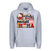 Heather Grey somebody's loud mouth baseball mama Premium Hoodie - Zillion Design Studio