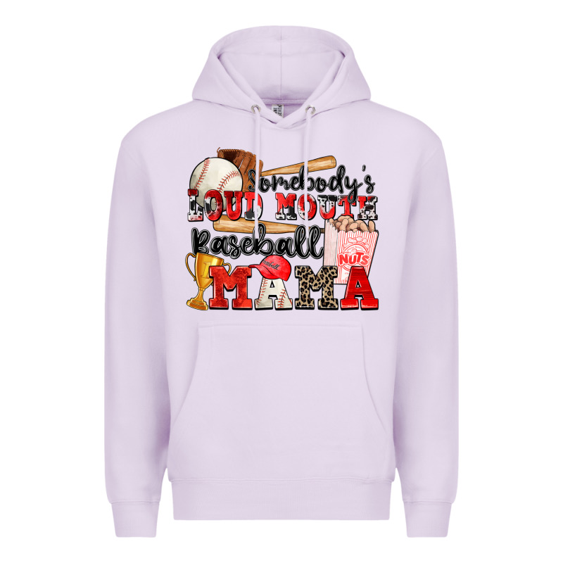 Somebody's Loud Mouth Baseball Mama Premium Hoodie by Zillion Design Studio | Teevron