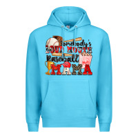 Ocean Blue somebody's loud mouth baseball mama Premium Hoodie - Zillion Design Studio