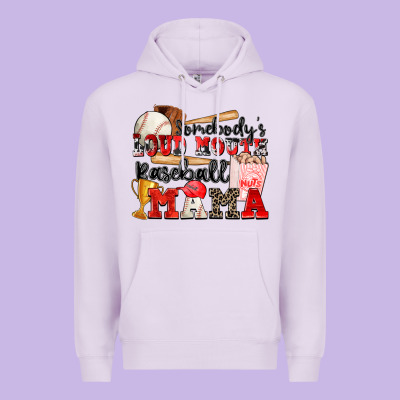 Somebody's Loud Mouth Baseball Mama Premium Hoodie Designed By Zillion Design Studio