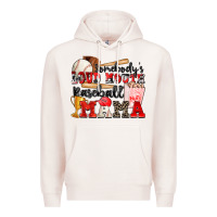 Pale Pink somebody's loud mouth baseball mama Premium Hoodie - Zillion Design Studio
