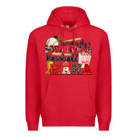 Red somebody's loud mouth baseball mama Premium Hoodie - Zillion Design Studio