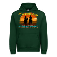 Forest Green the world needs more cowboys Urban Hoodie - texasbilliewilder