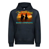 Navy the world needs more cowboys Urban Hoodie - texasbilliewilder