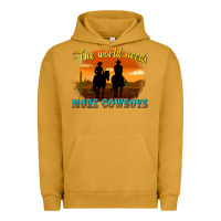 Pigment Peanut Butter the world needs more cowboys Urban Hoodie - texasbilliewilder