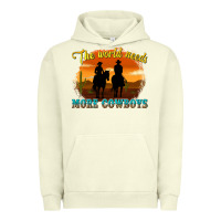Pigment Pistachio the world needs more cowboys Urban Hoodie - texasbilliewilder
