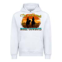 White the world needs more cowboys Urban Hoodie - texasbilliewilder