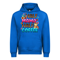Cobalt half mama half coffee Urban Hoodie - Zillion Design Studio