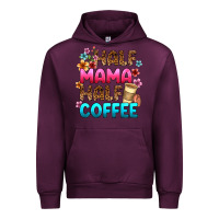Mauve Wine half mama half coffee Urban Hoodie - Zillion Design Studio