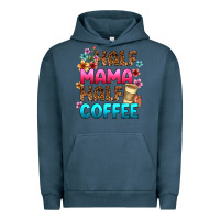Pigment Midnight Navy half mama half coffee Urban Hoodie - Zillion Design Studio