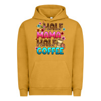 Pigment Peanut Butter half mama half coffee Urban Hoodie - Zillion Design Studio