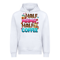 White half mama half coffee Urban Hoodie - Zillion Design Studio