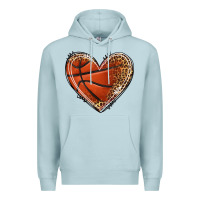 Blue Mist basketball heart Premium Hoodie - texasbilliewilder