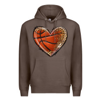 Coffee basketball heart Premium Hoodie - texasbilliewilder