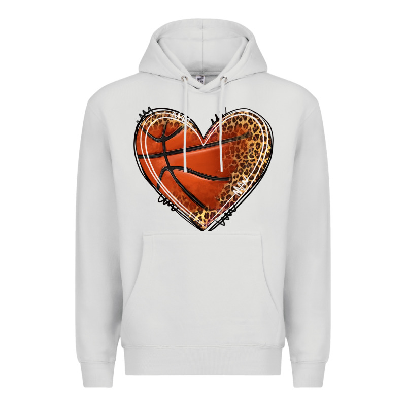 Basketball Heart Premium Hoodie by texasbilliewilder | Teevron