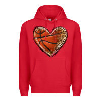 Red basketball heart Premium Hoodie - texasbilliewilder