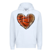 White basketball heart Premium Hoodie - texasbilliewilder