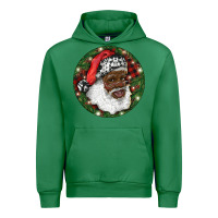 Emerald African American Santa Christmas Urban Hoodie - RanaPortraitStore