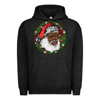 Pigment Black African American Santa Christmas Urban Hoodie - RanaPortraitStore