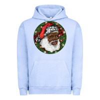 Pigment Grape Ice African American Santa Christmas Urban Hoodie - RanaPortraitStore