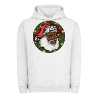 Pigment Lunar Rock African American Santa Christmas Urban Hoodie - RanaPortraitStore