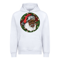 White African American Santa Christmas Urban Hoodie - RanaPortraitStore