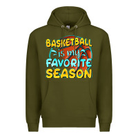 Army Green basketball is my favorite season Premium Hoodie - texasbilliewilder