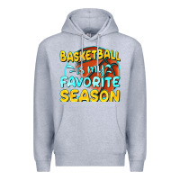 Heather Grey basketball is my favorite season Premium Hoodie - texasbilliewilder