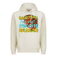 Oatmeal Heather basketball is my favorite season Premium Hoodie - texasbilliewilder