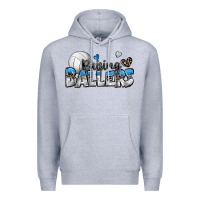 Heather Grey raising ballers volleyball Premium Hoodie - Zillion Design Studio