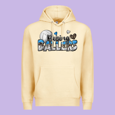 Raising Ballers Volleyball Premium Hoodie Designed By Zillion Design Studio