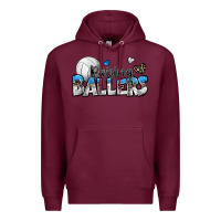 Burgundy raising ballers volleyball Premium Hoodie - Zillion Design Studio
