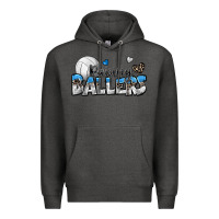 Charcoal Heather raising ballers volleyball Premium Hoodie - Zillion Design Studio