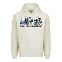 Oatmeal Heather raising ballers volleyball Premium Hoodie - Zillion Design Studio