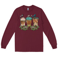 Burgundy western coffees Long Sleeve Tee - BarkalooDesign